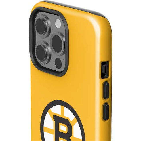 NHL Boston Bruins Solid Background iPhone 15 Pro Impact Case